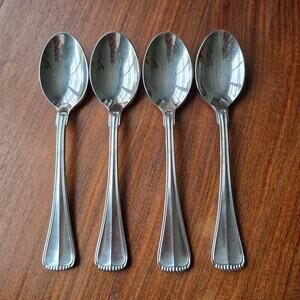 Towle Hamilton Soup Spoons Stainless Steel Germany 18/8 Satin Handle Set of 4